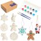 DIY Paint Your Own Ceramics for Kids, Ready to Paint Holiday Ornaments (26 Pieces)